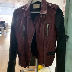 Iro two tone leather jacket